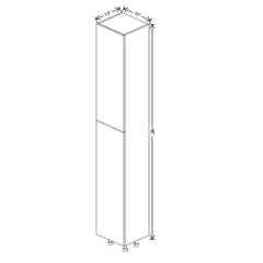Fabuwood Ovela Catalina Bianco Matte 15" W X 96" H X 13" D Single Door Pantry Cabinet