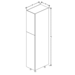 Fabuwood Ovela Catalina Bianco Gloss 15" W X 84" H X 24" D Single Door Pantry Cabinet