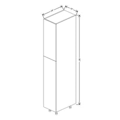 Fabuwood Ovela Catalina Carbone Matte 15" W X 90" H X 24" D Single Door Pantry Cabinet