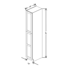 Fabuwood Allure Galaxy Dove 15" W X 93" H X 24" D Tall Pantry Cabinet