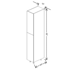 Fabuwood Ovela Catalina Como Ash 1 15" W X 93" H X 24" D Single Door Pantry Cabinet