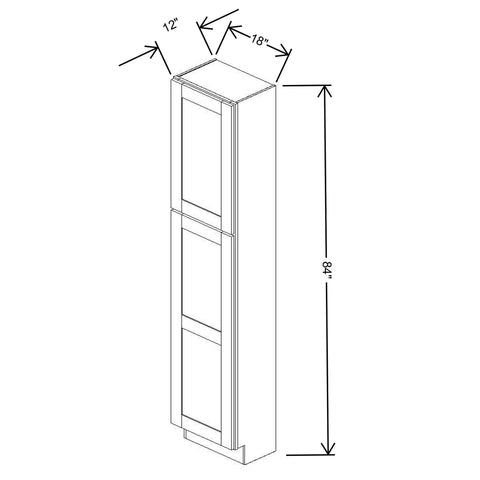 Fabuwood Allure Fusion Dove 18"W X 84"H X 12"D  Tall Pantry