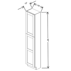 Fabuwood Allure Galaxy Mocha 18"W X 90"H 12"D Tall Pantry