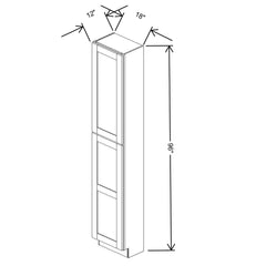 Fabuwood Allure Luxe Denim Blue 18" W X 96" H X 12" D Tall Pantry Cabinet