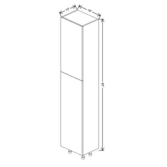 Fabuwood Ovela Catalina Carbone Matte 18" W X 90" H X 13" D Single Door Pantry Cabinet