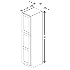 Fabuwood Quest Metro Frost Tall Pantry 18"W x 84"H Shaker Cabinet