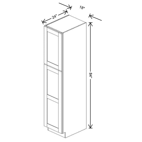 Fabuwood Allure Galaxy Timber Tall Pantry 18"W x 84"H Shaker Cabinet
