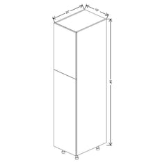 Fabuwood Ovela Catalina Bianco Matte 18" W X 84" H X 24" D Single Door Pantry Cabinet