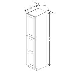 Fabuwood Allure Galaxy Cobblestone Tall Pantry 18"W x 90"H Shaker Cabinet
