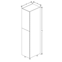 Fabuwood Ovela Catalina Carbone Matte 18" W X 90" H X 24" D Single Door Pantry Cabinet
