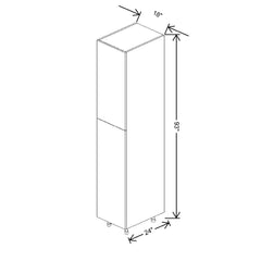 Fabuwood Ovela Catalina Nocce 1 18" W X 93" H X 24" D Single Door Pantry Cabinet