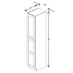 Fabuwood Allure Galaxy Mocha Tall Pantry 18"W x 96"H Shaker Cabinet