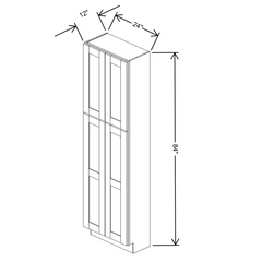 Fabuwood Allure Galaxy Mocha 24"W x 84"H X 12"D Tall Pantry