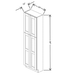 Fabuwood Allure Fusion Dove 24"W x 84"H X 12"D Tall Pantry
