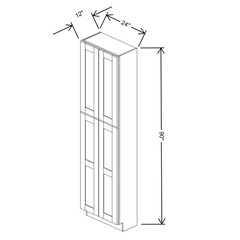 Fabuwood Allure Galaxy Mocha 24"W X 90"H X12"D Tall Pantry