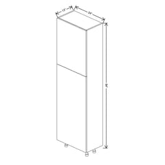 Fabuwood Ovela Catalina Carbone Matte 24" W X 84" H X 13" D Single Door Pantry Cabinet