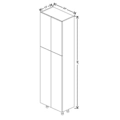 Fabuwood Ovela Catalina Ida 2 24" W X 84" H X 13" D Double Door Pantry Cabinet