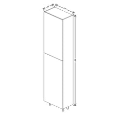 Fabuwood Ovela Catalina Carbone Matte 24" W X 96" H X 13" D Single Door Pantry Cabinet