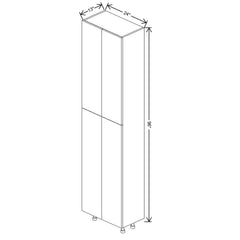 Fabuwood Ovela Catalina Woodline 4 24" W X 96" H X 13" D Double Door Pantry Cabinet
