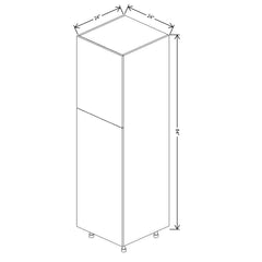 Fabuwood Ovela Catalina Bianco Gloss 24" W X 84" H X 24" D Single Door Pantry Cabinet