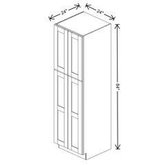 Fabuwood Allure Galaxy Mocha Tall Pantry 24"W x 84"H Shaker Cabinet