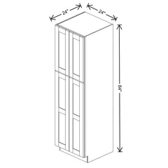 Fabuwood Quest Metro Frost Tall Pantry 24"W x 84"H Shaker Cabinet