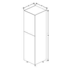 Fabuwood Ovela Catalina Rosales 1 24" W X 90" H X 24" D Single Door Pantry Cabinet