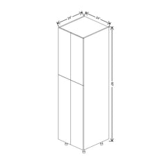 Fabuwood Ovela Catalina Carbone Matte 24" W X 90" H X 24" D Double Door Pantry Cabinet