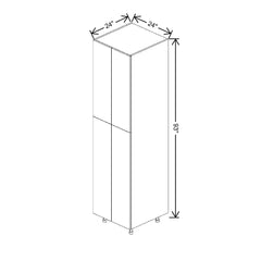 Fabuwood Ovela Catalina Bianco Gloss 24" W X 93" H X 24" D Double Door Pantry Cabinet