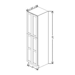 Fabuwood Allure Luxe Cloud White 24" W X 93" H X 24" D Tall Pantry Cabinet