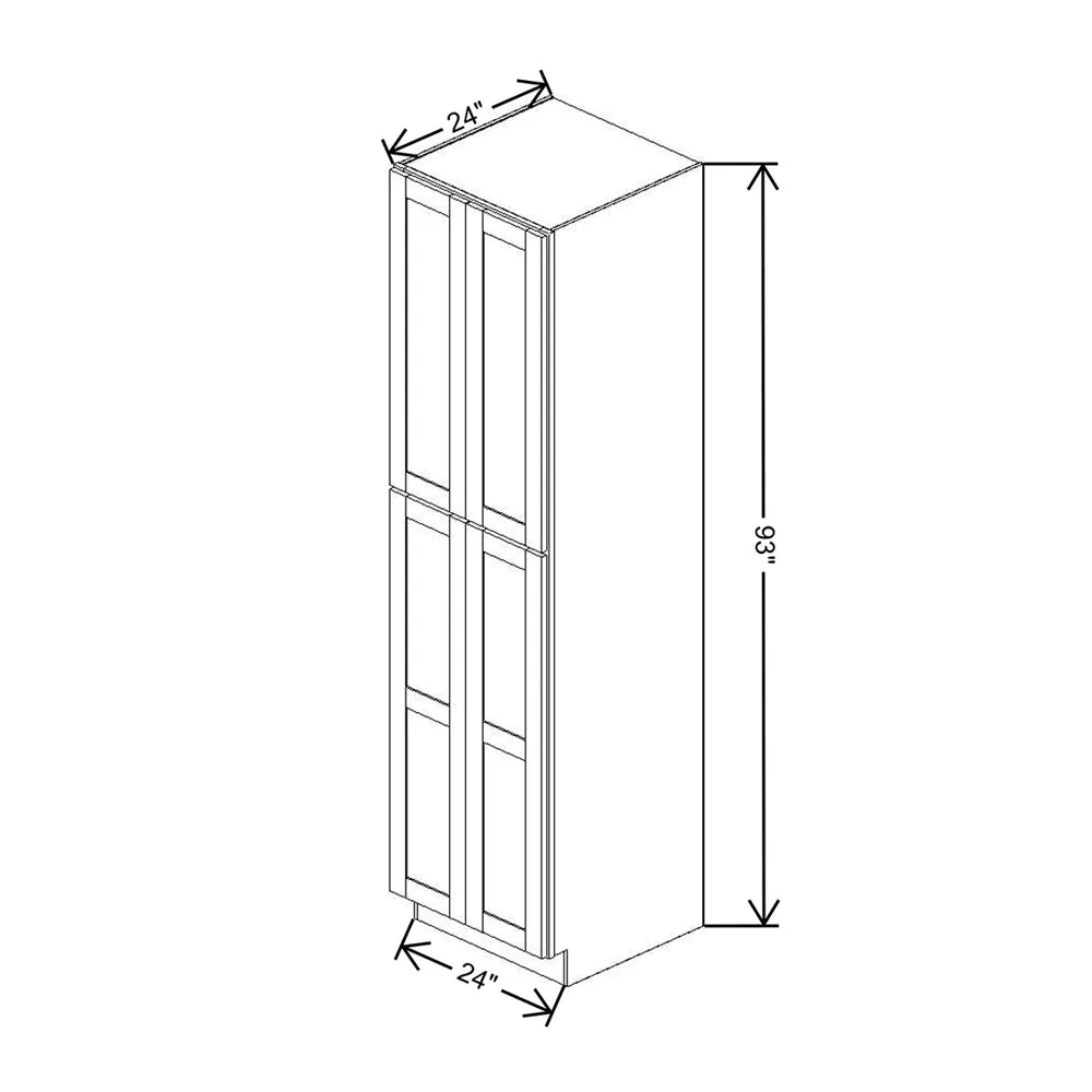 Fabuwood Allure Galaxy Dove 24" W X 93" H X 24" D Tall Pantry Cabinet