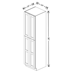 Fabuwood Allure Galaxy Mocha Tall Pantry 24"W x 96"H Shaker Cabinet