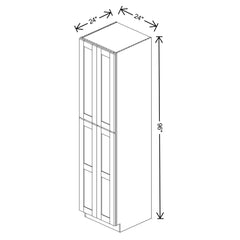 Fabuwood Allure Onyx Graphite Black 24" W X 96" H X 24" D Tall Pantry Cabinet
