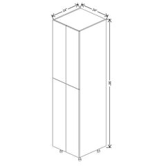 Fabuwood Ovela Catalina Nocce 1 24" W X 96" H X 24" D Double Door Pantry Cabinet