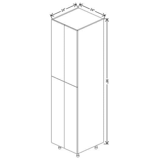 Fabuwood Illume Catalina Carbone Matte 96"H Double Door Pantry