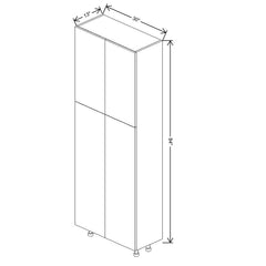 Fabuwood Ovela Catalina Bianco Matte 30" W X 84" H X 13" D Double Door Pantry Cabinet