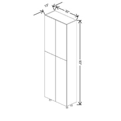 Fabuwood Ovela Catalina Bianco Matte 30" W X 93" H X 13" D Double Door Pantry Cabinet