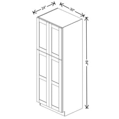 Fabuwood Allure Galaxy Nickel Tall Pantry 30"W x 84"H Shaker Cabinet