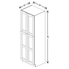 Fabuwood Allure Galaxy Graphite Black 30" W X 90" H X 24" D Tall Pantry Cabinet