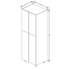 Fabuwood Ovela Catalina Carbone Matte 30" W X 90" H X 24" D Double Door Pantry Cabinet