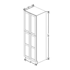 Fabuwood Allure Galaxy Dove 30" W X 93" H X 24" D Tall Pantry Cabinet