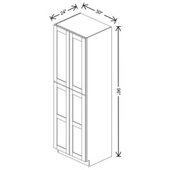 Fabuwood Value Premium Hallmark Frost Tall Pantry 30"W x 96"H Shaker Cabinet