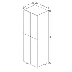 Fabuwood Ovela Catalina Carbone Matte 30" W X 96" H X 24" D Double Door Pantry Cabinet