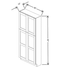 Fabuwood Allure Luna Orchid Purple 36" W X 84" H X 12" D Tall Pantry Cabinet
