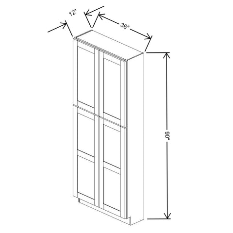 Fabuwood Allure Galaxy Indigo 36"W X 90"H X 12"D Tall Pantry