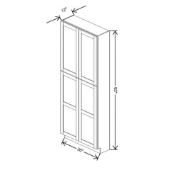Fabuwood Allure Luxe Denim Blue 36" W X 93" H X 12" D Tall Pantry Cabinet