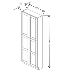Fabuwood Allure Fusion Nickel 36"W X 96"H X 12"D Tall Pantry