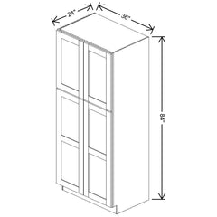 Fabuwood Allure Luna Dove 36"W X 84"H X 24"D Double Door Pantry