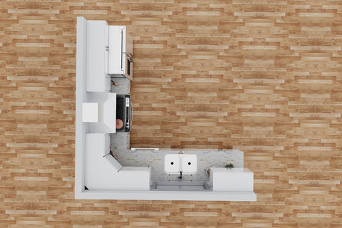 10 X 10 Fabuwood Illume Catalina Bianco Gloss Kitchen