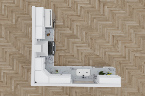 12 X 12 J&K White Shaker Kitchen
